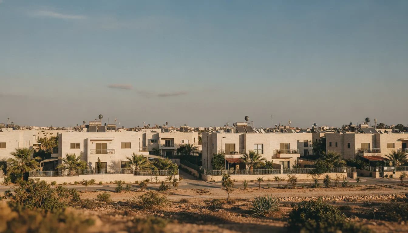 שכונת מגורים מודרנית בדרום ישראל